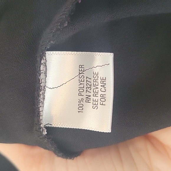 Apt 9 Black Split Neck Blouse - Picture 4 of 5